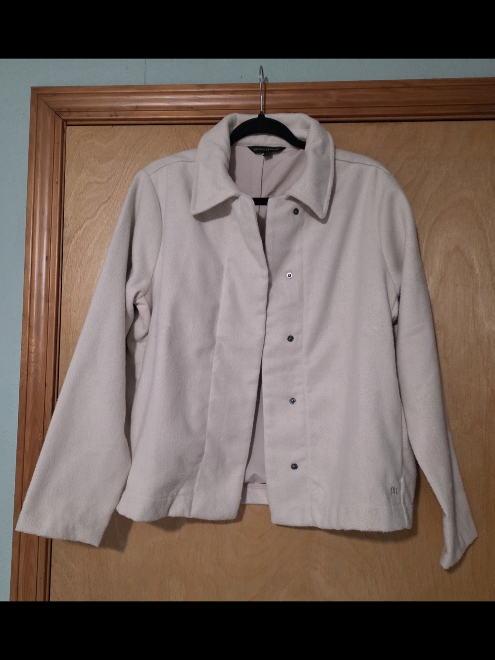 Banana Republic M Soft Cream Coat Jacket - Classic Collared Coat